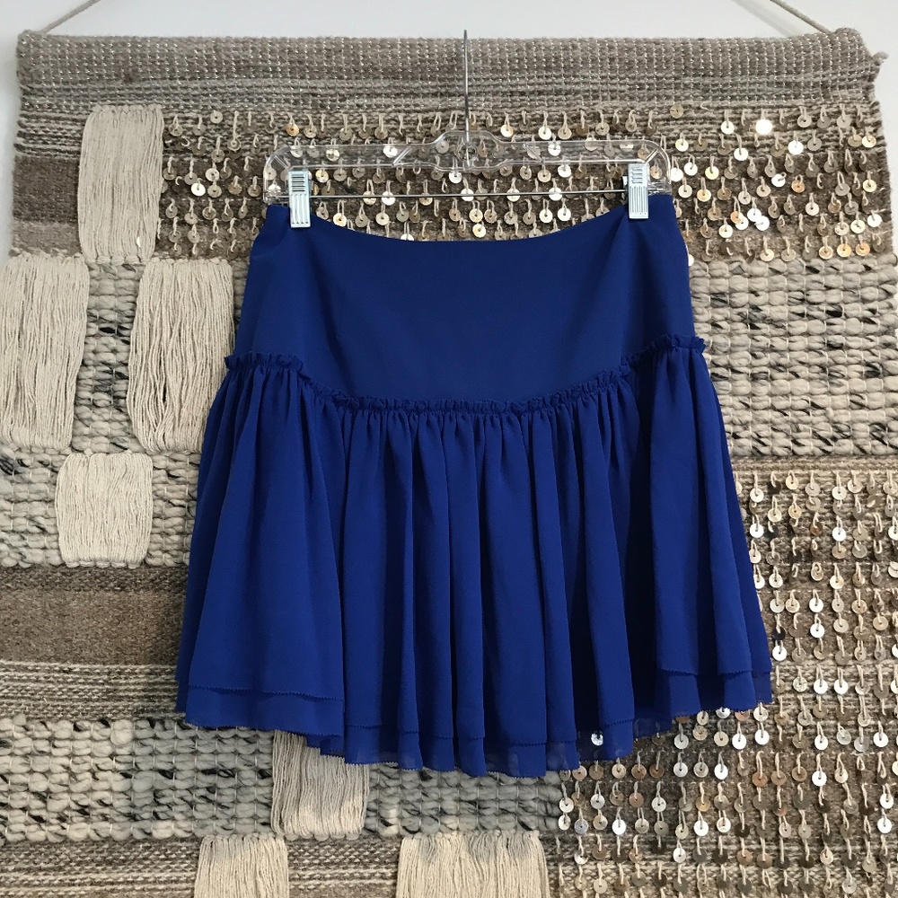 NWT Banana Republic royal blue flounce mini skirt